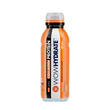 Wow Hydrate Tropical Sugar Free Protein And Vitamin Water, 500 Ml